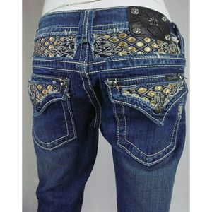🌸Miss Me Sequin Distressed Bootcut Jeans Size 28